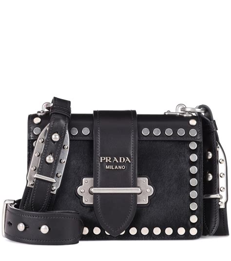 prada con tracolla|prada black leather shoulder bag.